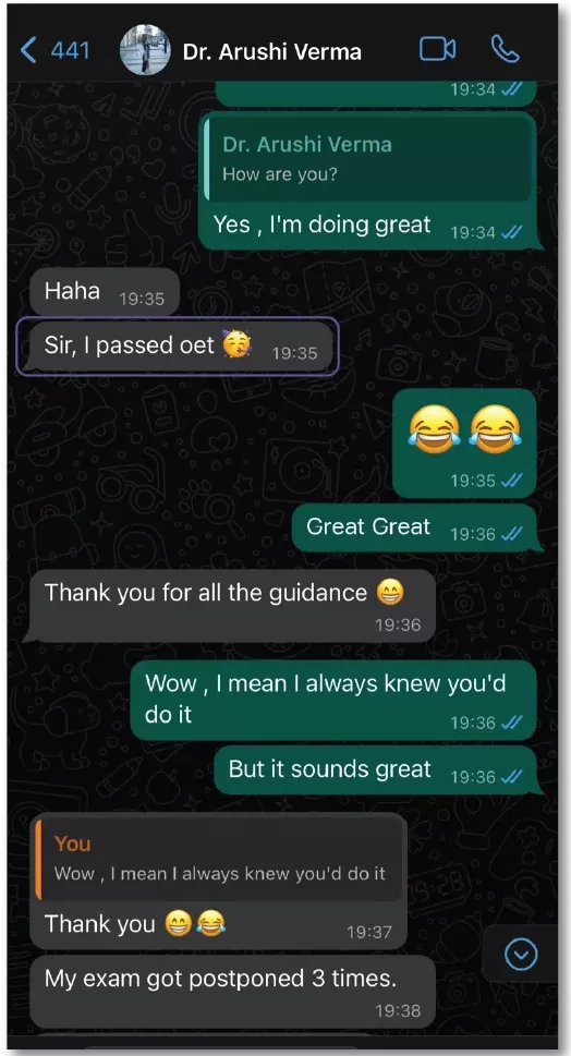 The Language X Whatsapp testinomial 4